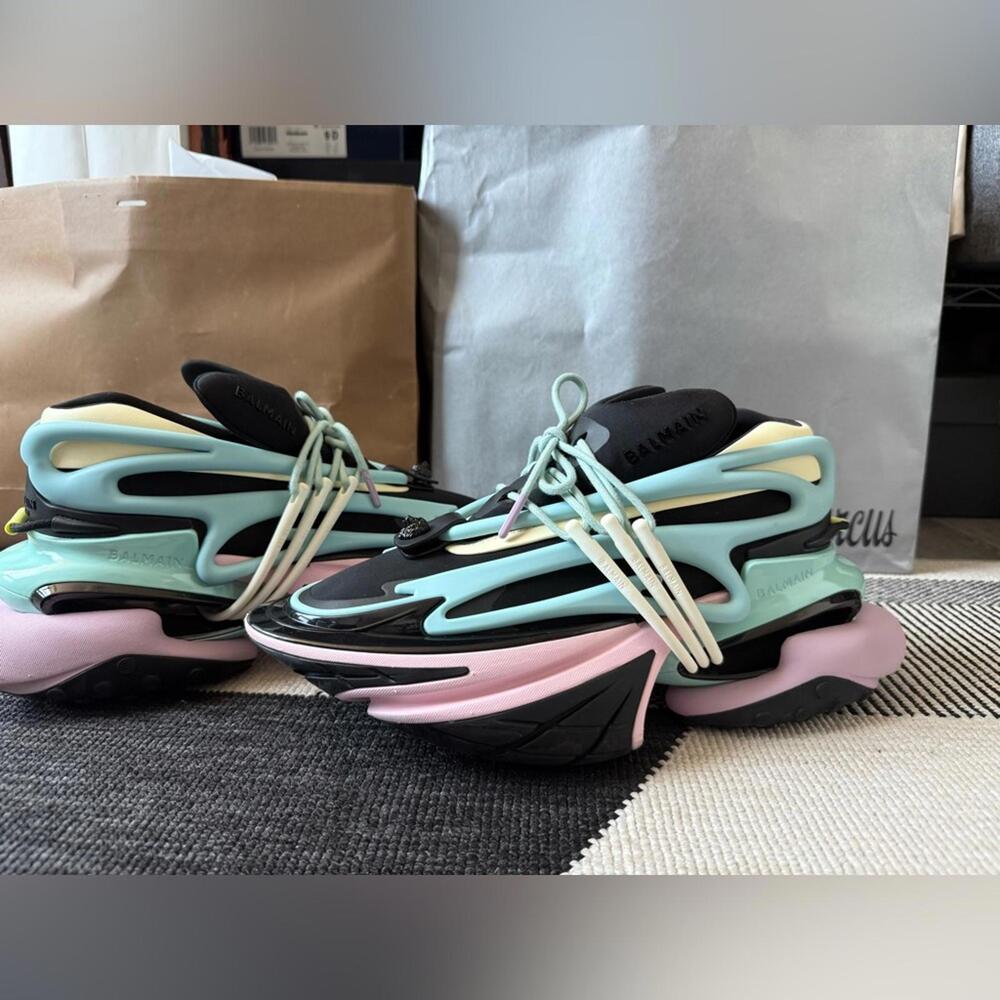 Unicorn sneakers in two-tone neoprene and leather - Picture 8 of 9